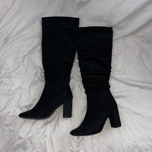Charlotte Russe black suede boots size 8 new never used